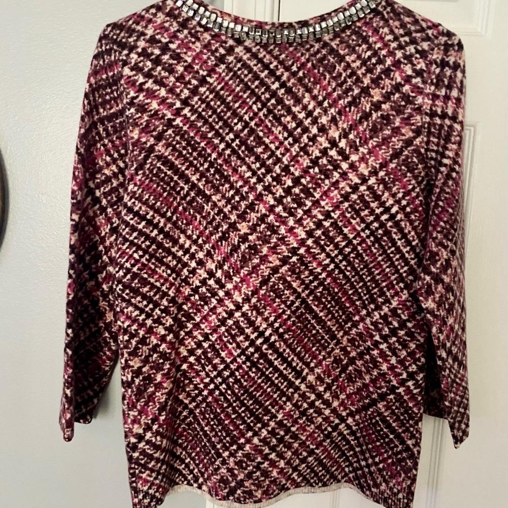 Talbots Glenn Plaid Cashmere Sweater - Picture 3 of 4